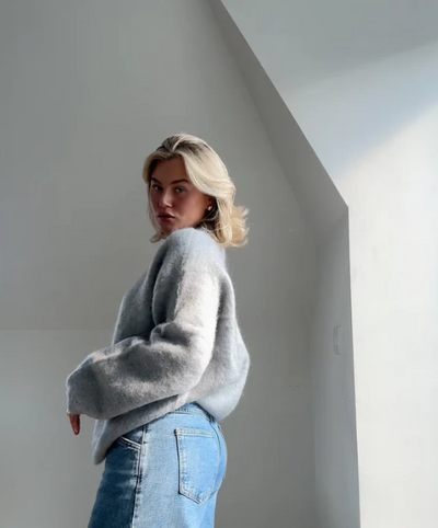 Pull oversize en mélange mohair