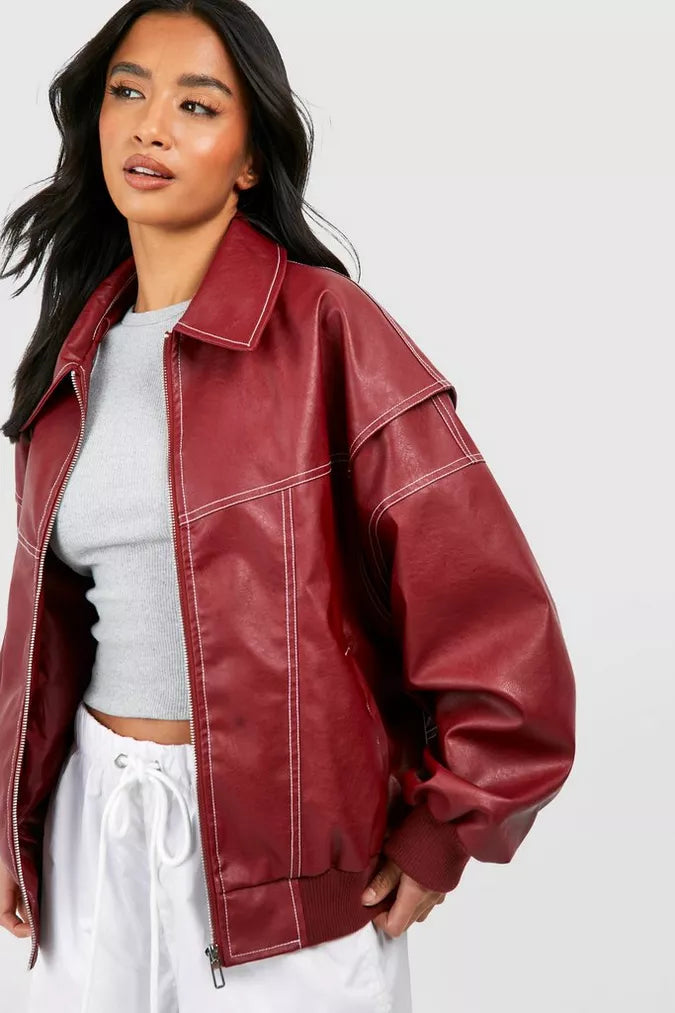 Bomber effet cuir
